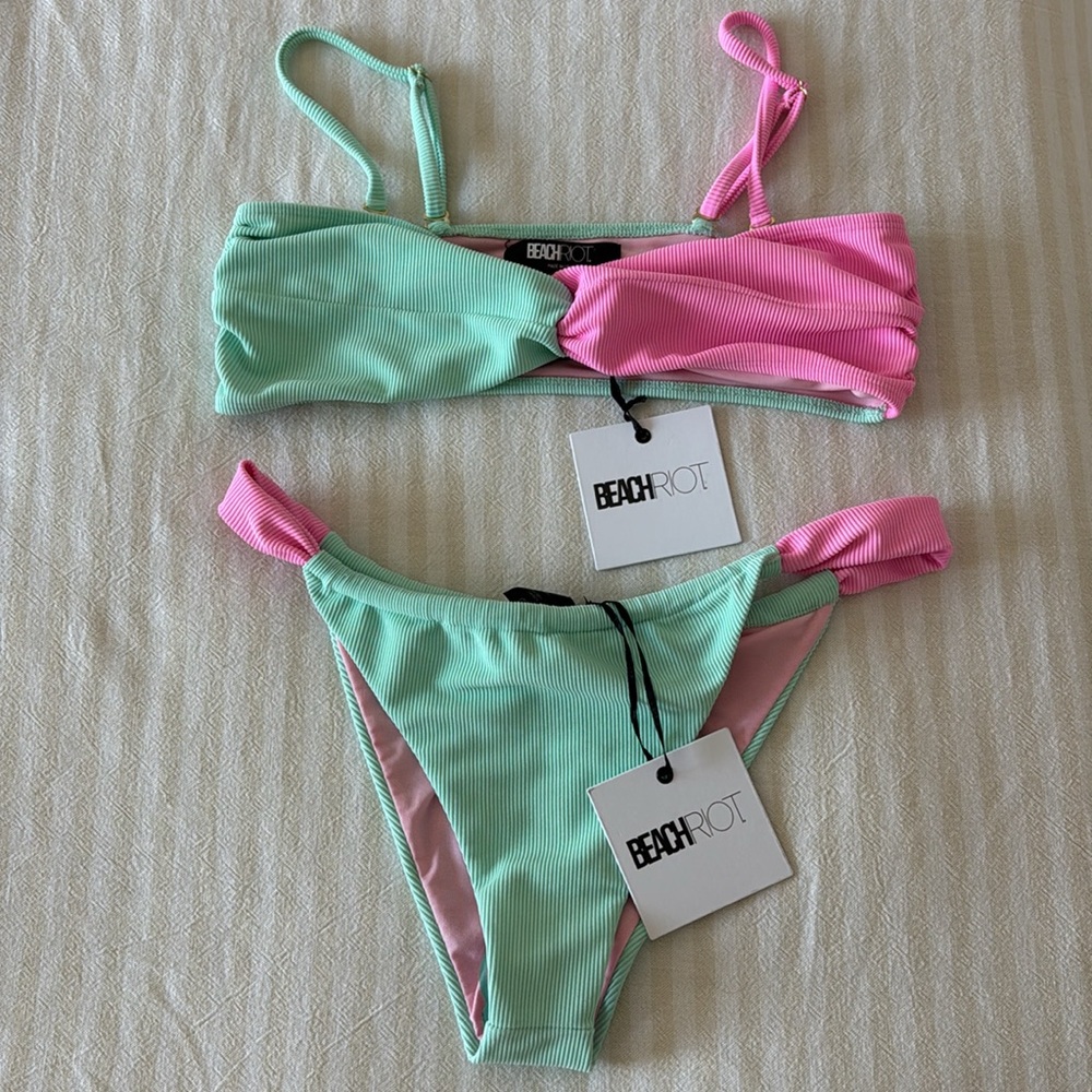 Beach Riot Joan Colorblock Bikini Set 🤩 NWT - Picture 4 of 7